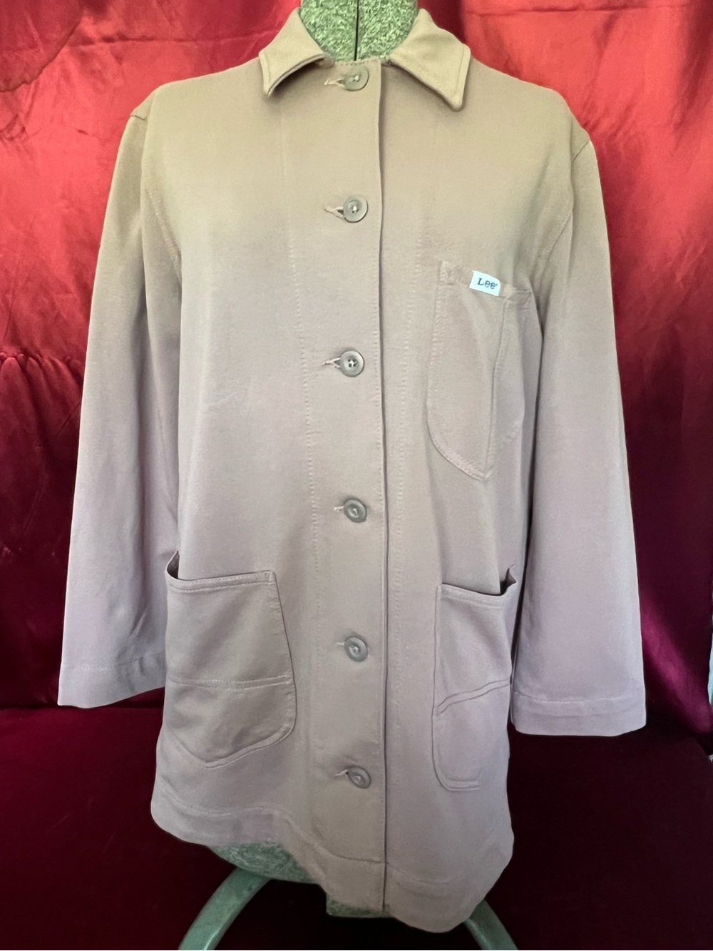 Lee Women's Dusty Mauve Button-Front Trench Coat